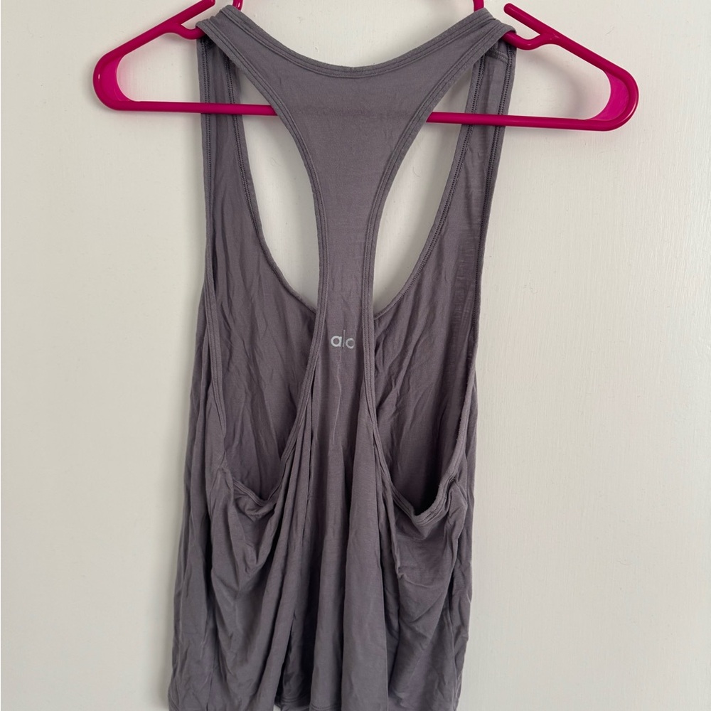 ALO Yoga Purple Women's Tank Top - Picture 3 of 4